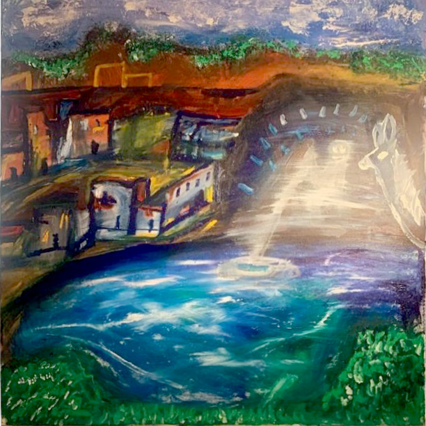 peinture de le grunwalski : mon plus beau des regards